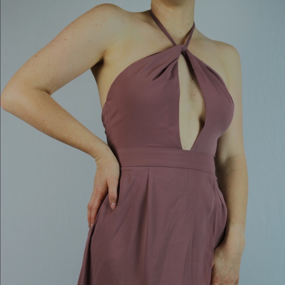 Bridesmaids Open Front, Halter Tie Top